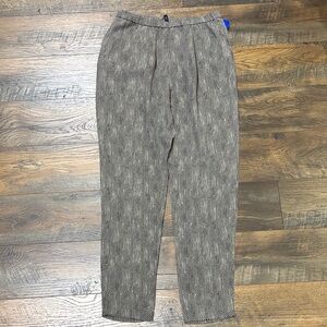 Eileen Fisher Black and White Textured Pants